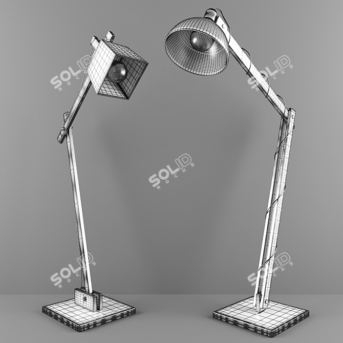 Nordic Height: 155cm Lamp 3D model image 2