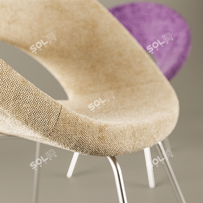 Modern Ring Chair | Stylish Armchair in Two Colors 3D model image 2