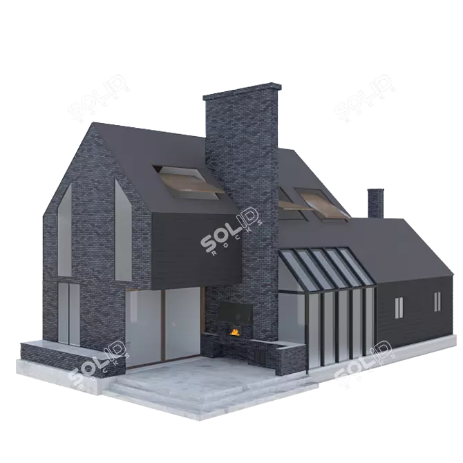 Charming Country Cottage 3D model image 1