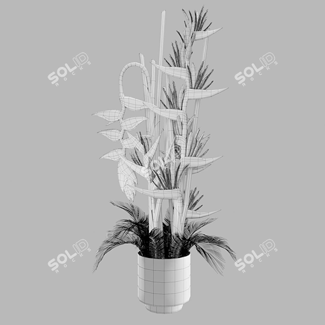 Lush Green Potted Plant 3D model image 3