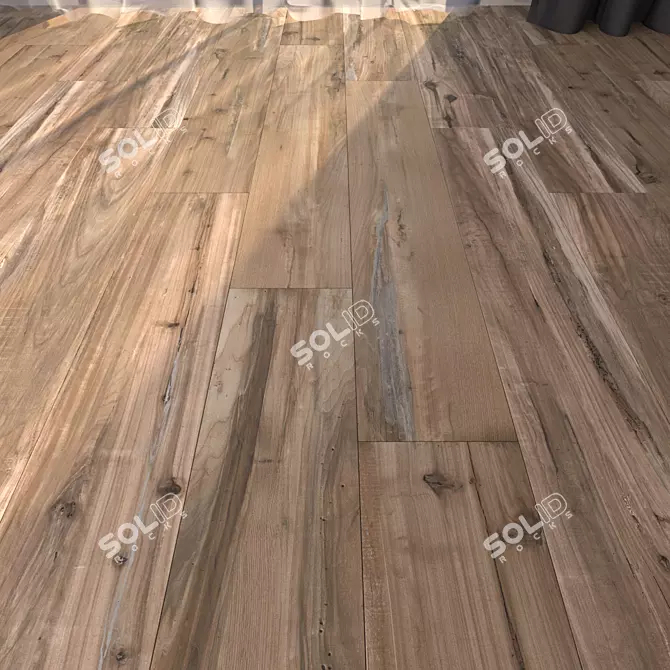 HD Textured Parquet Floor 3D model image 1