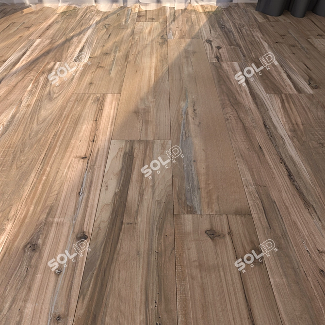 HD Textured Parquet Floor 3D model image 3