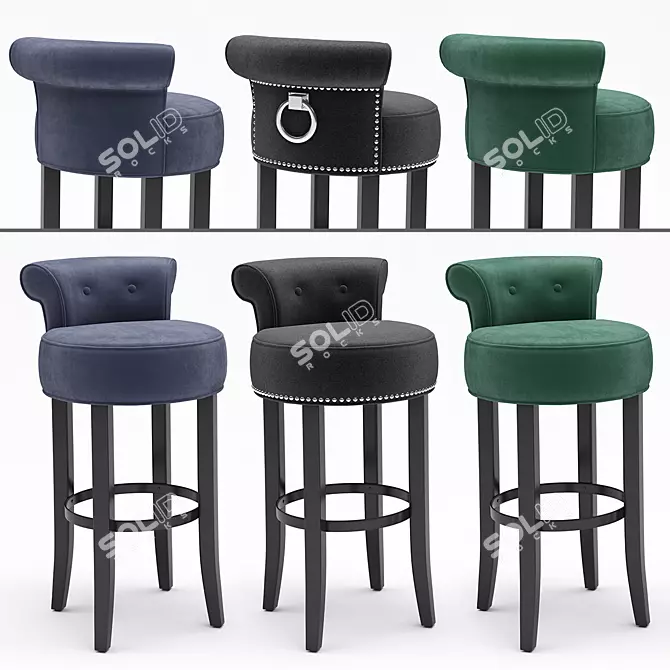 Elegant Eichholtz Sophia Loren Bar Stool 3D model image 1