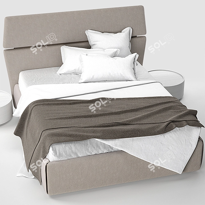 Riialto Pianca Bed: Sleek Design for Stylish Comfort 3D model image 2