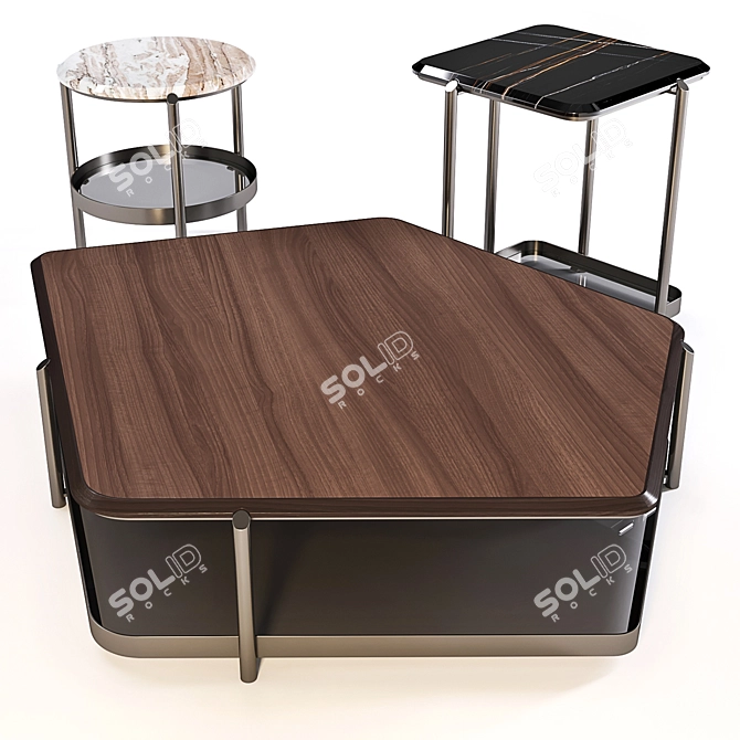 Giorgetti Skyline: Elegant Coffee Table 3D model image 1