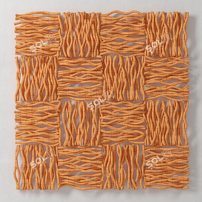  3D Branch Decor Panel - Eco-Friendly Wall Art 3D model image 3