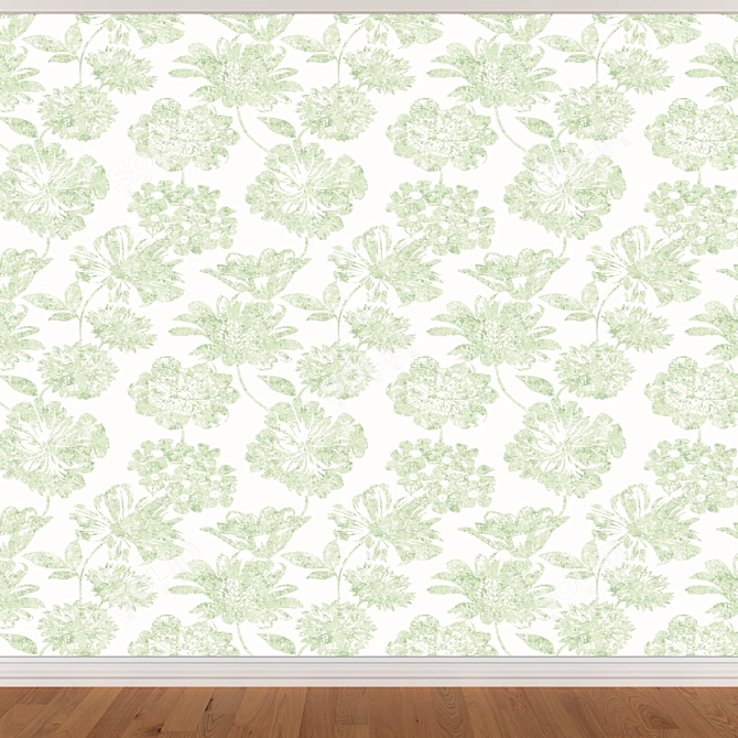 Seamless Wallpaper Set - 3 Colors 3D model image 2