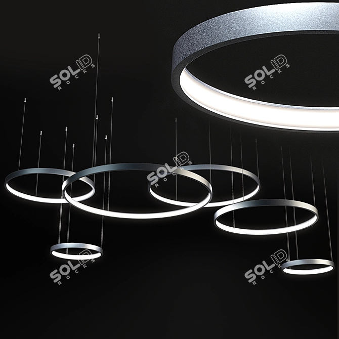 Ringlight - Modern, High-Tech, Loft Design 3D model image 1