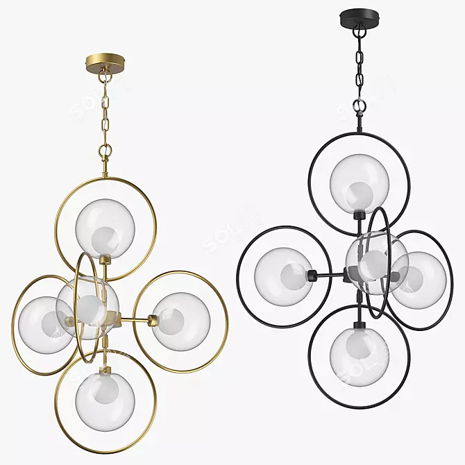 Luxury Alfa Lightstar Chandelier 3D model image 1