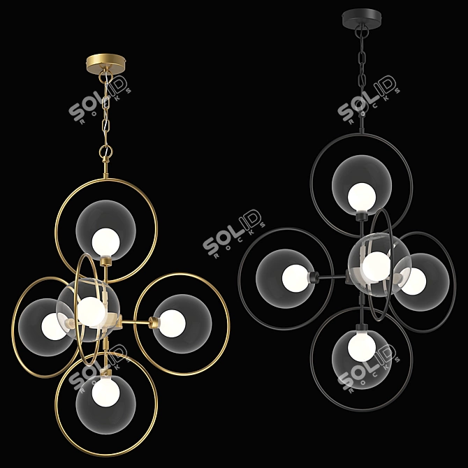 Luxury Alfa Lightstar Chandelier 3D model image 2