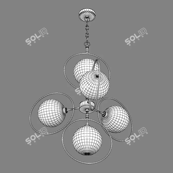 Luxury Alfa Lightstar Chandelier 3D model image 3