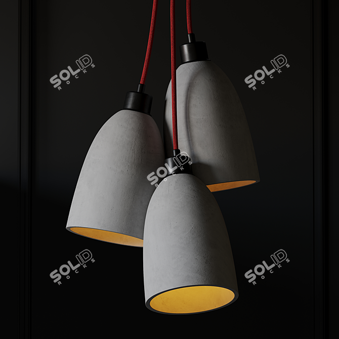 Title: Elegant Ceiling Light Fixture 3D model image 1