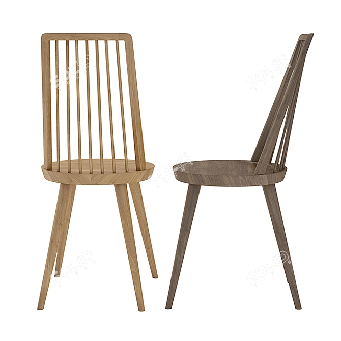 Elegant Windsor Chair: Classic Design 3D model image 2