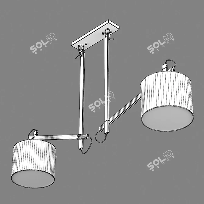 Meccano Lightstar Chandelier - Modern Elegance for Your Space 3D model image 3