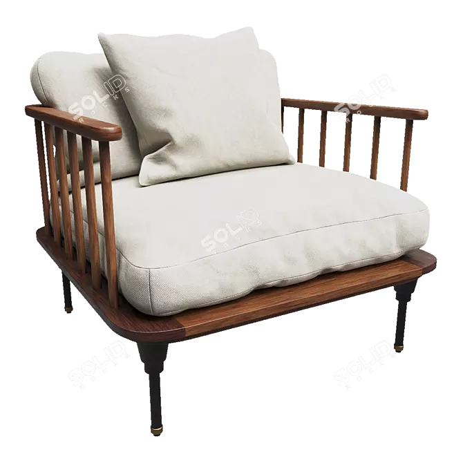 Modern Distrikt Single Seat Sofa 3D model image 1