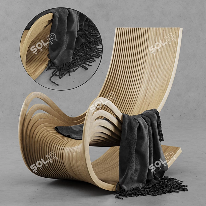 Foldable Piegatto Chair 3D model image 1