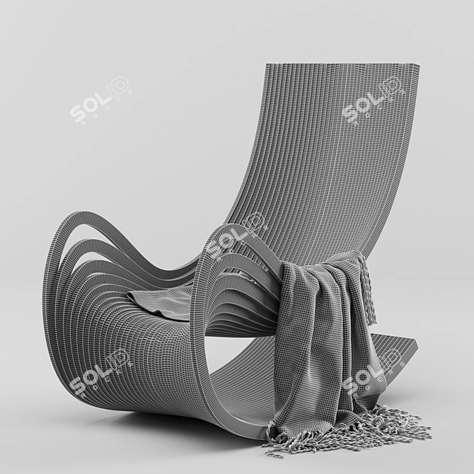 Foldable Piegatto Chair 3D model image 3