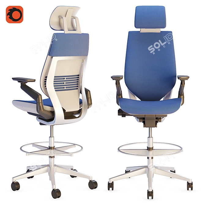 Steelcase Gesture Office Chair 3D model image 2