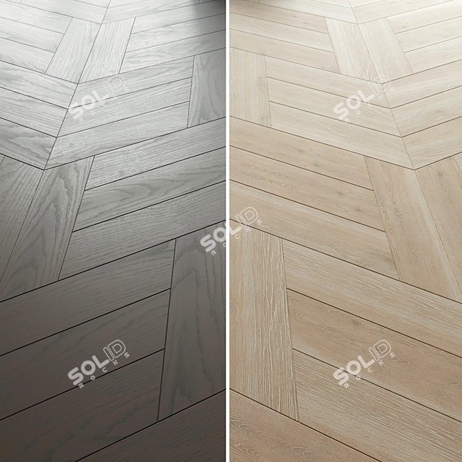 Zonta Chevron Oak Parquet 3D model image 3