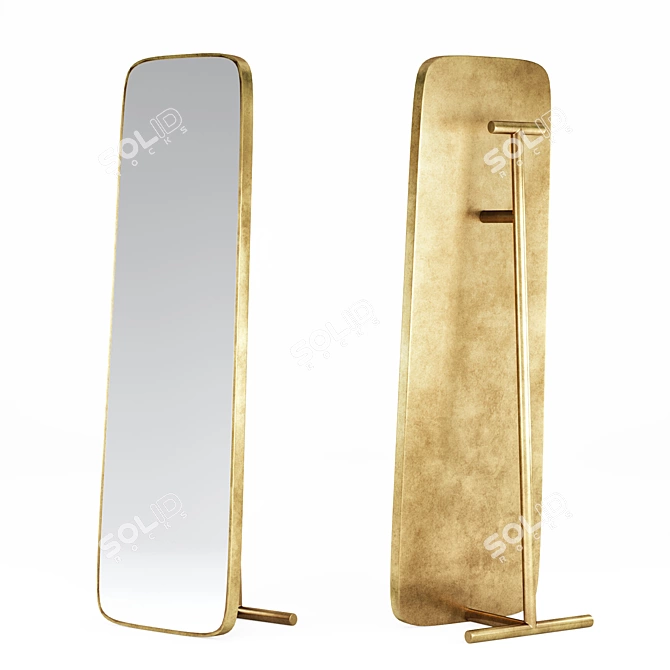 Title: Wansheng Floor Mirror - Stylish and Elegant 3D model image 1