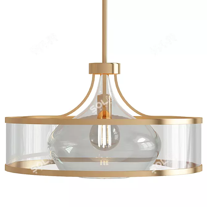 Stylish Possini Euro Kinney Pendant 3D model image 1