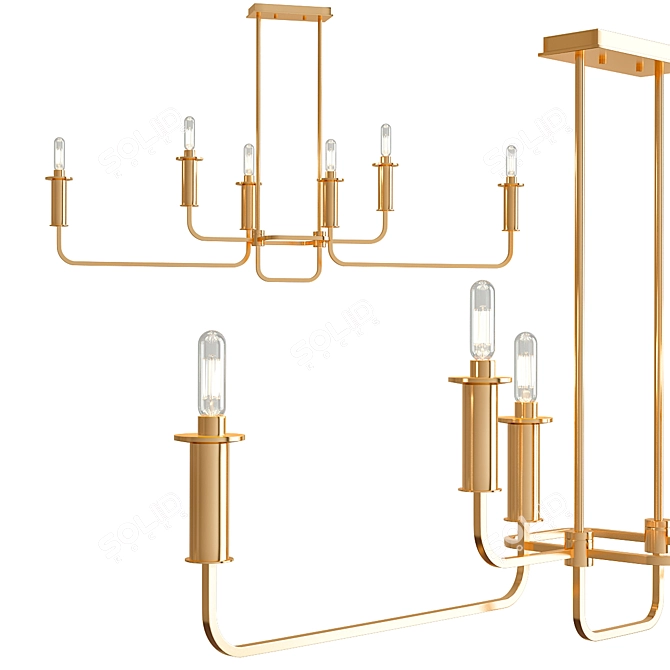 Sleek and Sophisticated: Kichler Alden Pendant Light 3D model image 1