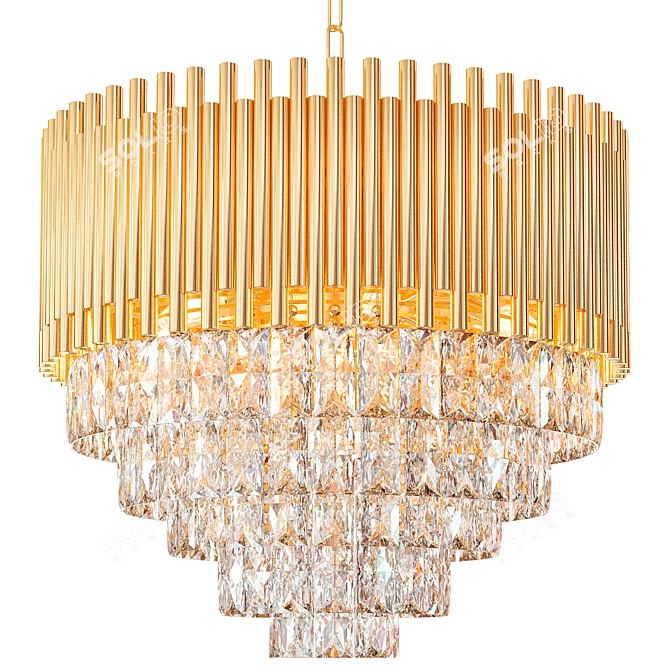 Radiant Elegance: Chandelier by CANDELA_16 3D model image 1