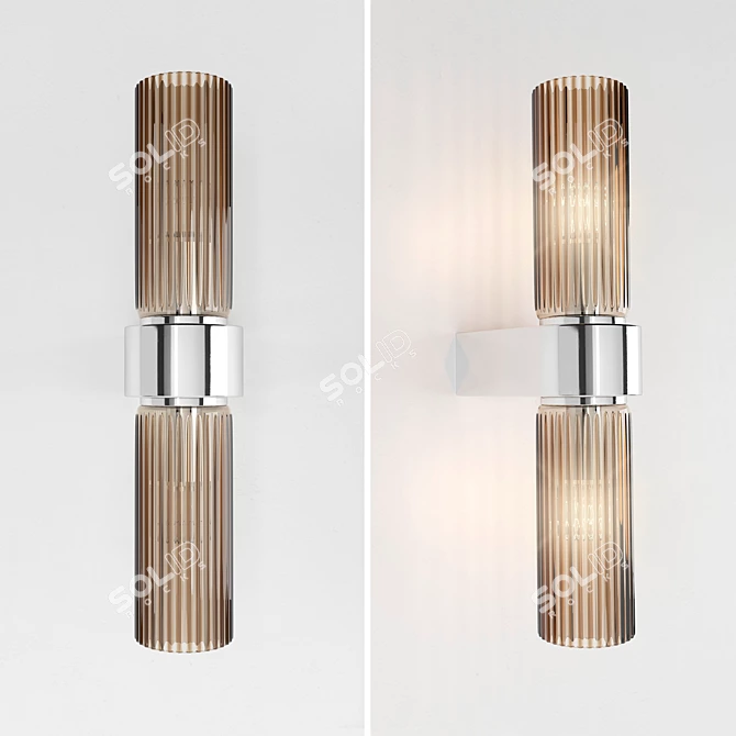 Antoniolupi Rondo: Elegant Chrome Wall Sconce 3D model image 2