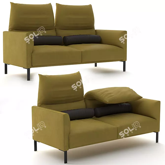 Avalanche 3-Seater Fabric Sofa 3D model image 1