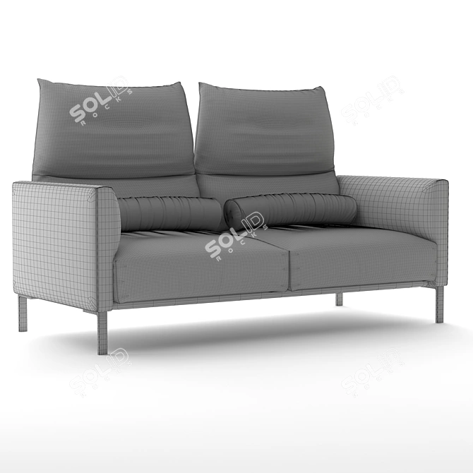 Avalanche 3-Seater Fabric Sofa 3D model image 3