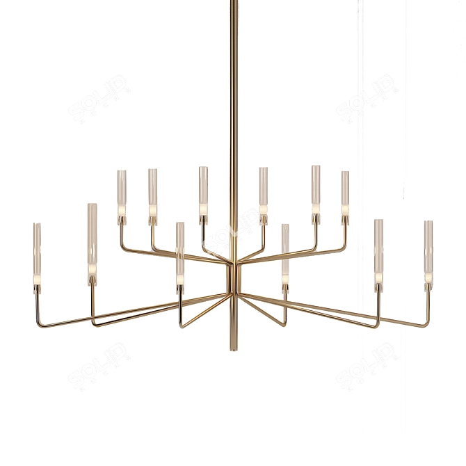 Elegant Epsilon Chandelier - Transform Your Living Space 3D model image 1