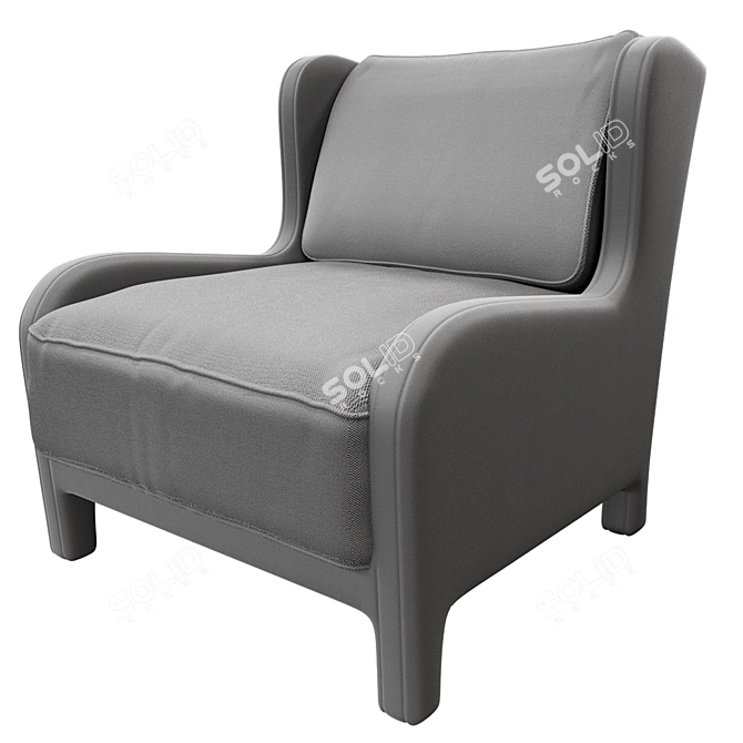 Meridiani Forrest Soft Chair: Luxury and Comfort 3D model image 1