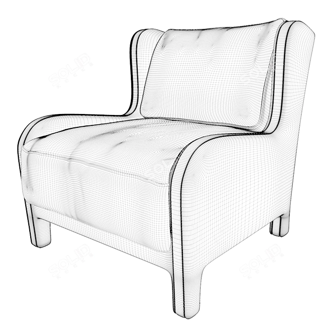 Meridiani Forrest Soft Chair: Luxury and Comfort 3D model image 3