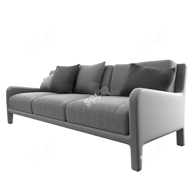 Luxury Meridiani Forrest Sofa - Elegant and Comfortable 3D model image 1