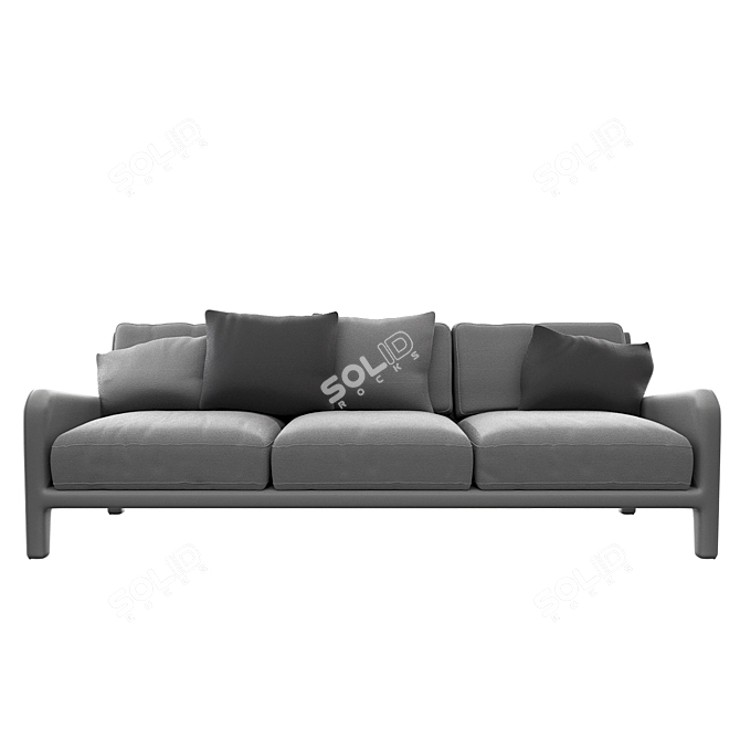 Luxury Meridiani Forrest Sofa - Elegant and Comfortable 3D model image 2