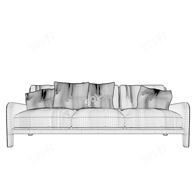 Luxury Meridiani Forrest Sofa - Elegant and Comfortable 3D model image 3