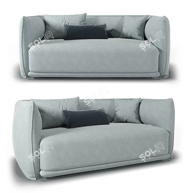 Modern Minimalist Jill Daybed - Bolzan 3D model image 1