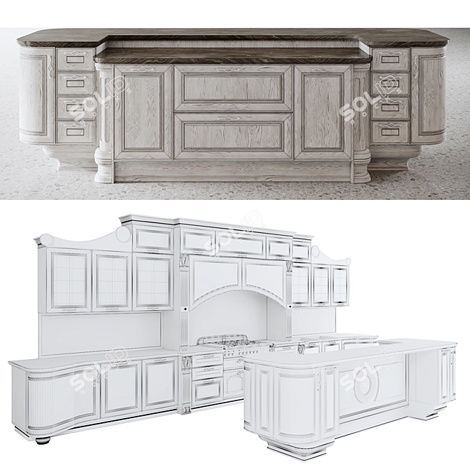 Pantheon Kitchen Set 3D model image 3