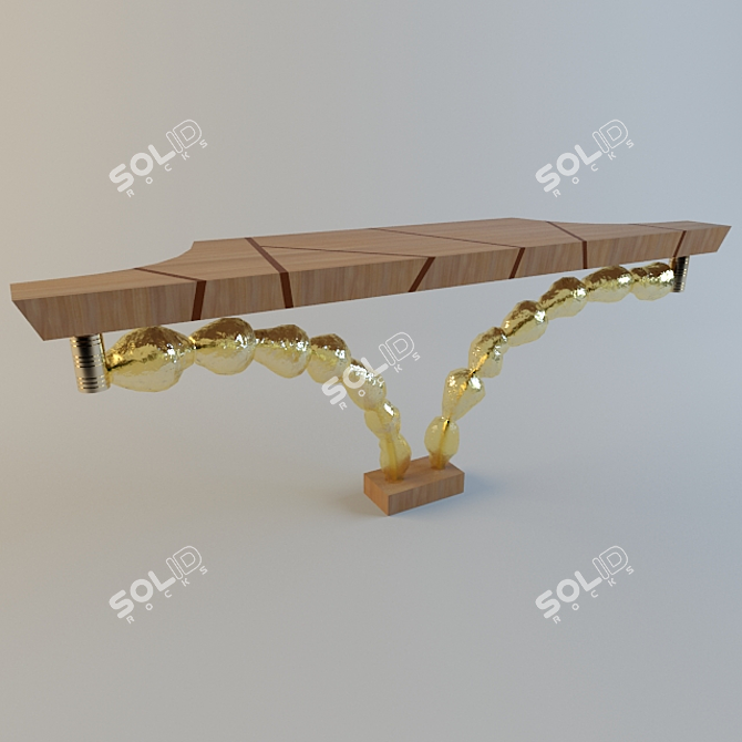 Elegant Amaris Console Table 3D model image 1