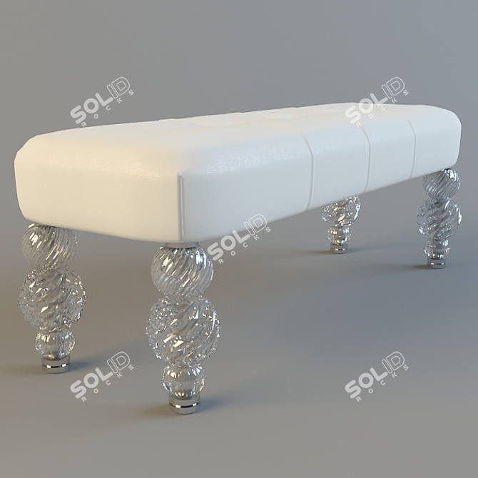 Elegant Seguso Mori Ottoman 3D model image 1