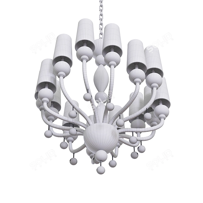 Elegant Eclectic Chandelier 3D model image 3