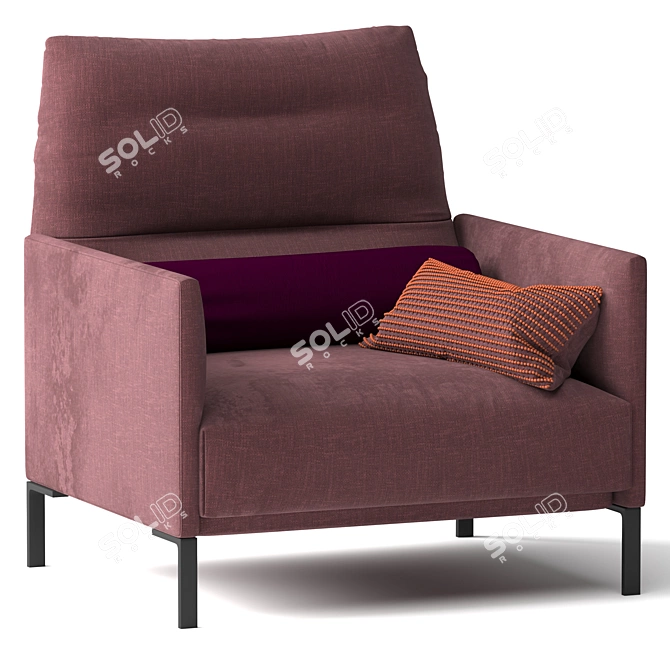 Avalanche Upholstered Armchair 3D model image 1
