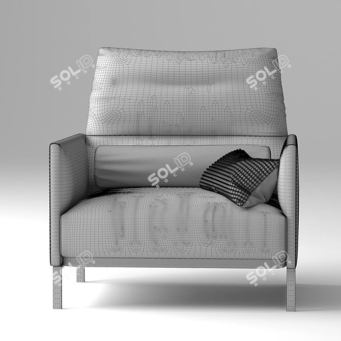 Avalanche Upholstered Armchair 3D model image 3