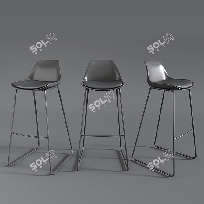 Modern Duggie Barstool: Stylish and Sturdy 3D model image 2