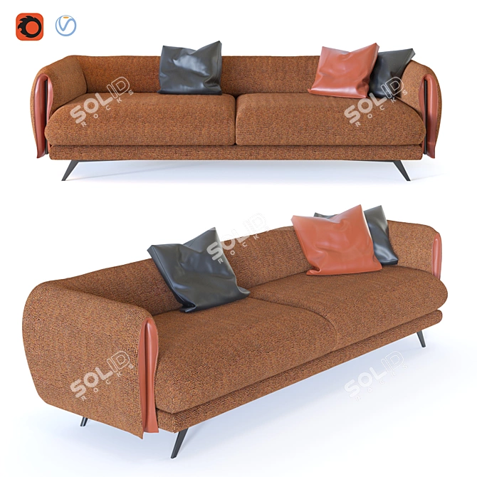 Bonaldo Saddle 2-Seater Sofa 3D model image 1