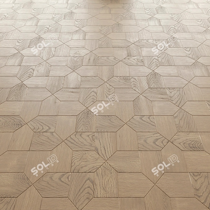 Short unique title for the product: 

Sakura Oak Parquet | Elegant and Timeless 3D model image 1