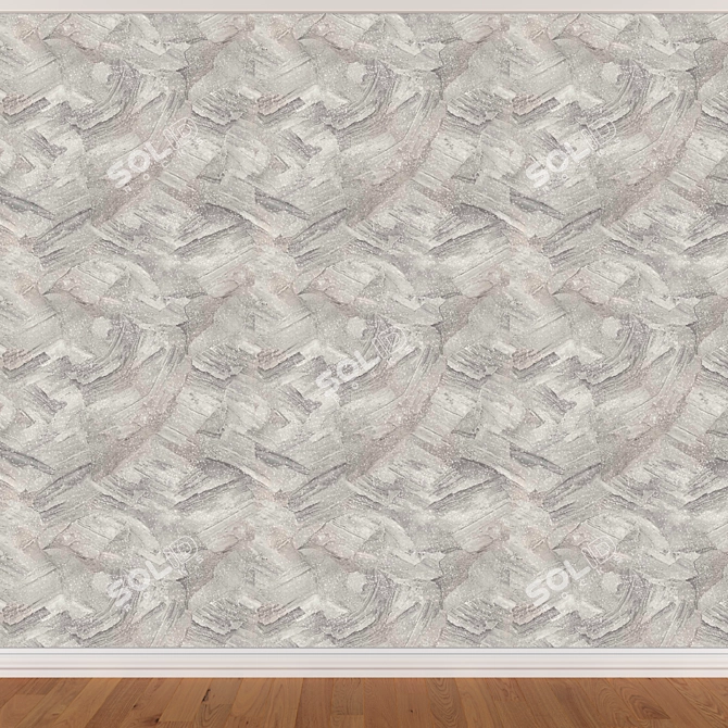 Seamless Wallpaper Set - 3 Colors 3D model image 3