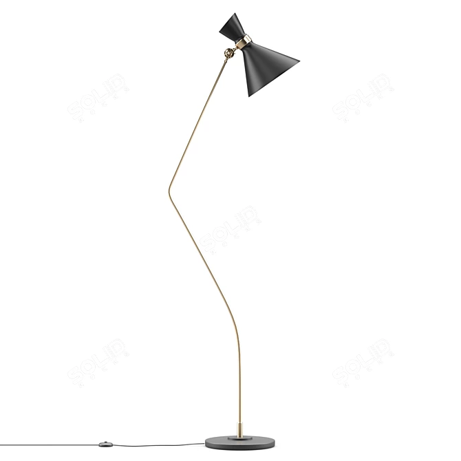 Skagen Floor Lamp: Modern Design, Multiple File Formats 3D model image 1