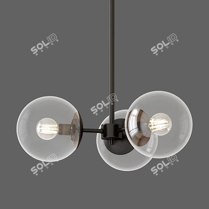 Elegant Gabriel Globe Chandelier 3D model image 1