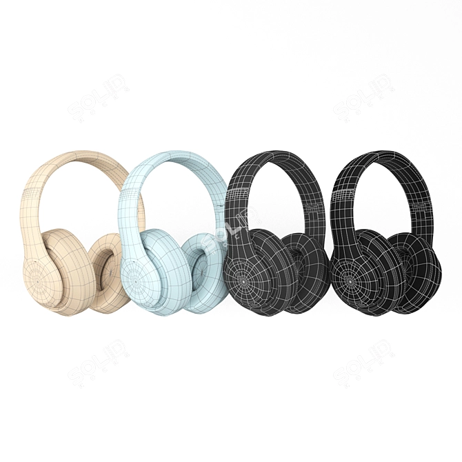 Beats Skyline Collection: Stunning Wireless Headphones 3D model image 2